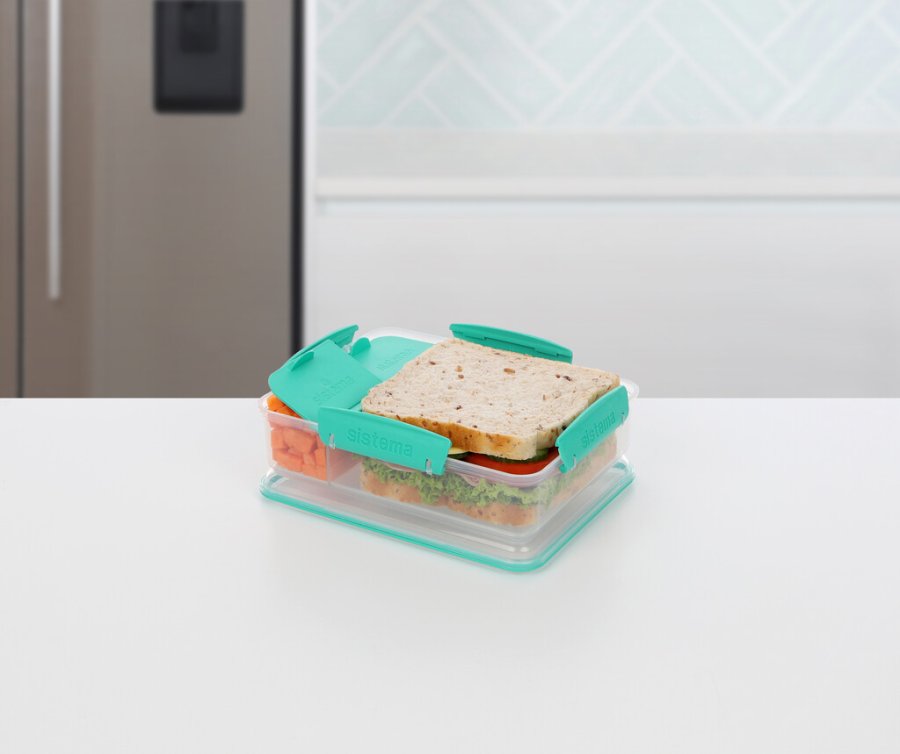 Sistema To Go Snack Attack Duo 975 ml, Minty Teal