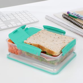 Sistema To Go Snack Attack Duo Madkasse 975 ml, Minty Teal