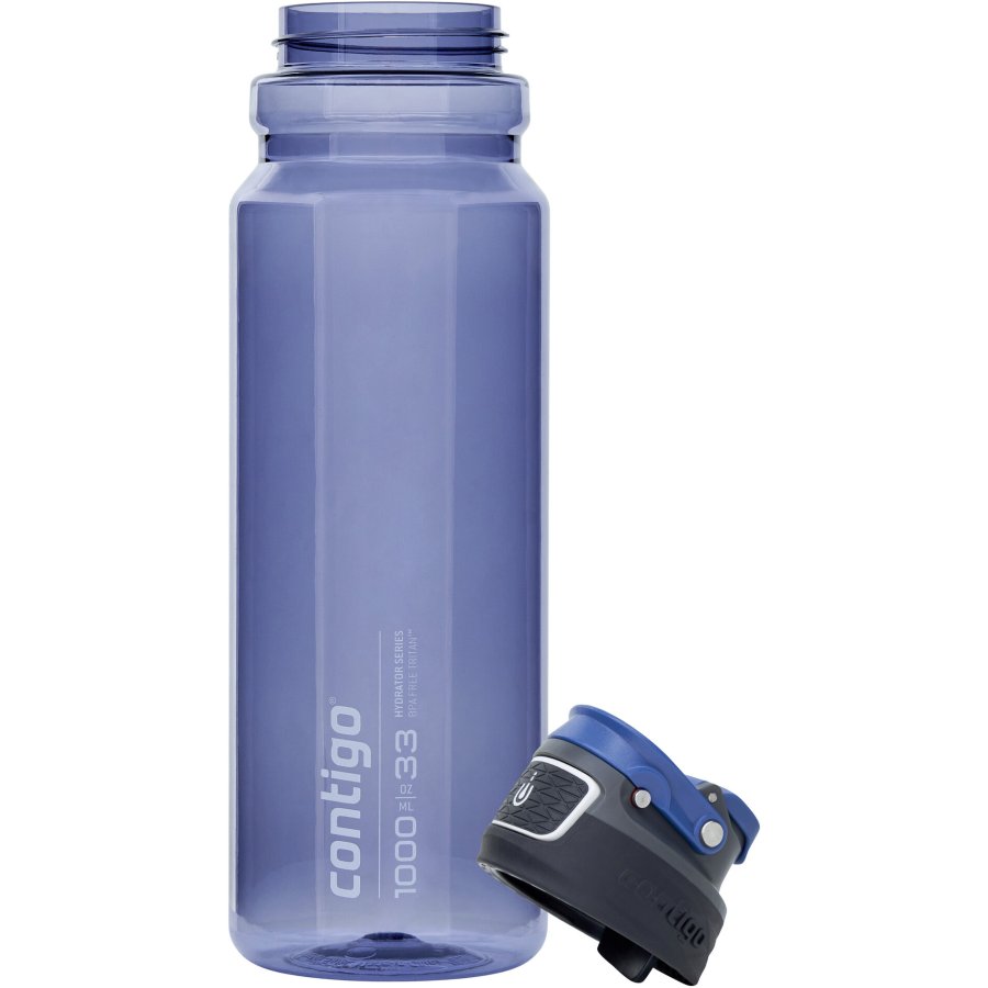 Contigo Free Flow Trinkflasche 1 L, Metall Blau