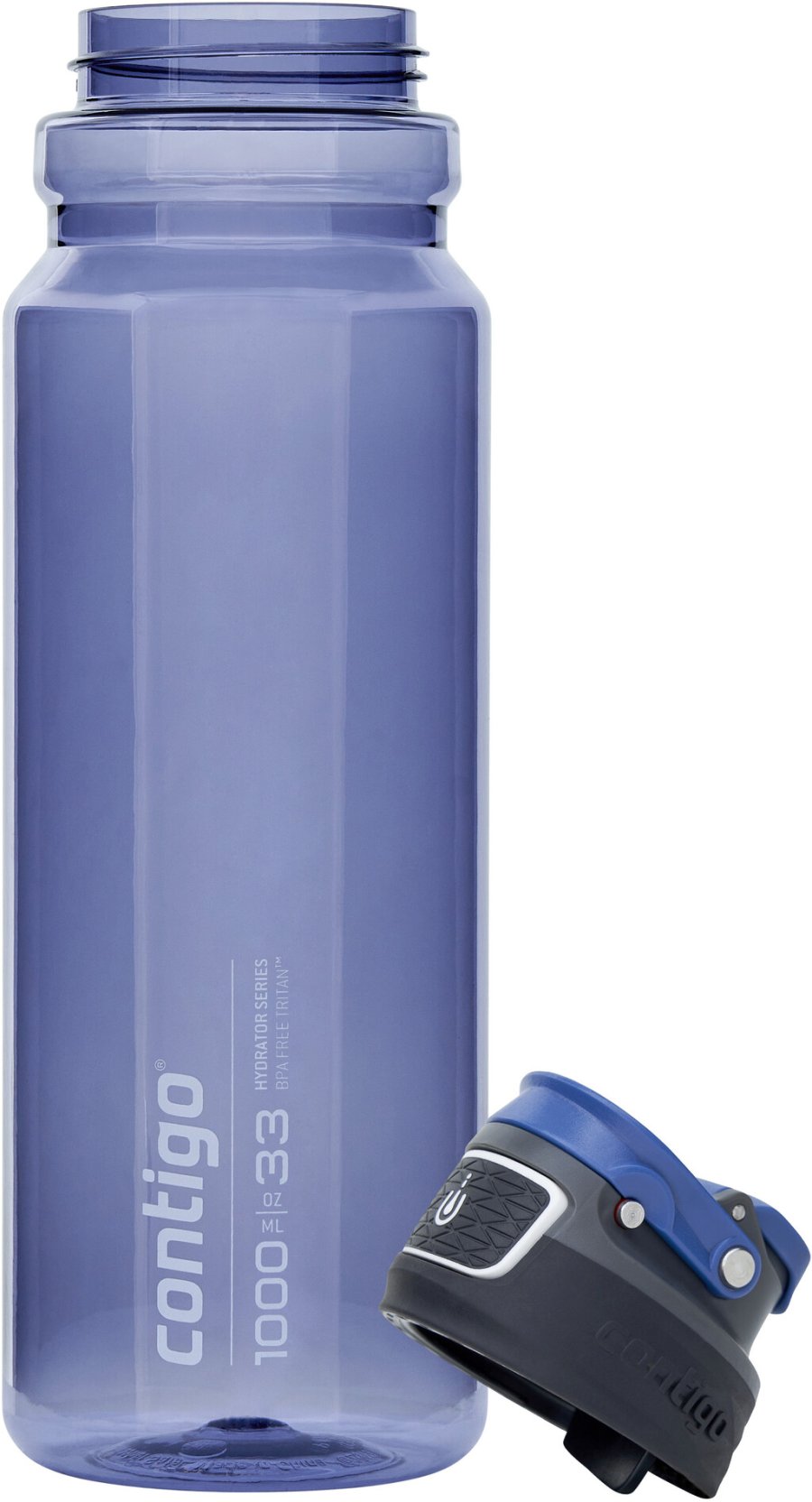 Contigo Free Flow Trinkflasche 1 L, Metall Blau