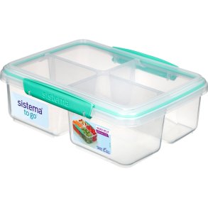 Sistema To Go Quad Split Maaltijdcontainer 1,7 L, Minty Teal