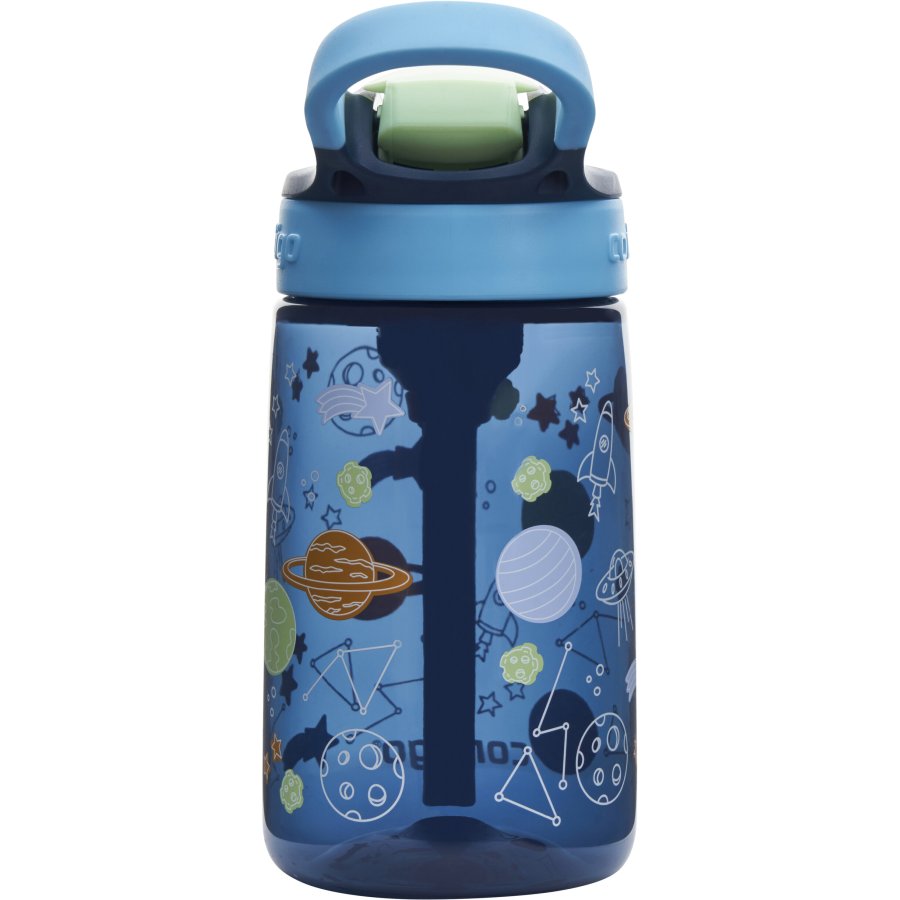 Contigo Kids Easy Clean Trinkflasche mit Strohhalm 420 ml, Blueberry Cosmos