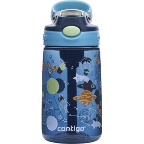 Contigo Kids Easy Clean Trinkflasche mit Strohhalm 420 ml, Blueberry Cosmos