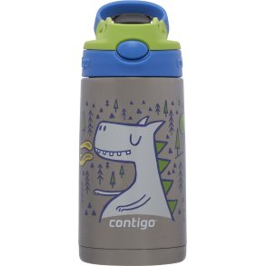 Contigo Kids Easy Clean Chill Drikkeflaske m. Sugerør 380 ml, Drager