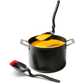 Dreamfarm Spadle Gryde- og Suppeske 33,5 cm, Rød/Sort