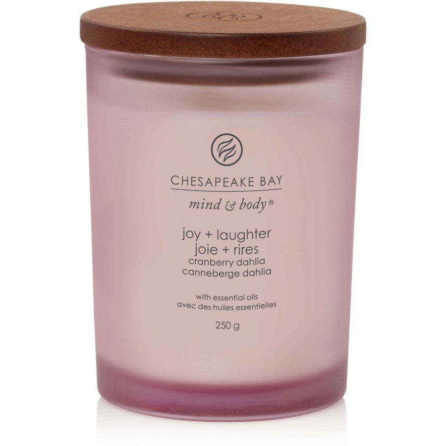 Chesapeake Bay Mind & Body Duftlys m. Trlg 11,4 cm, Cranberry Dahlia