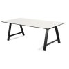 Andersen Furniture T1 udtrksbord 95x220cm, Hvid laminat, Sort stel