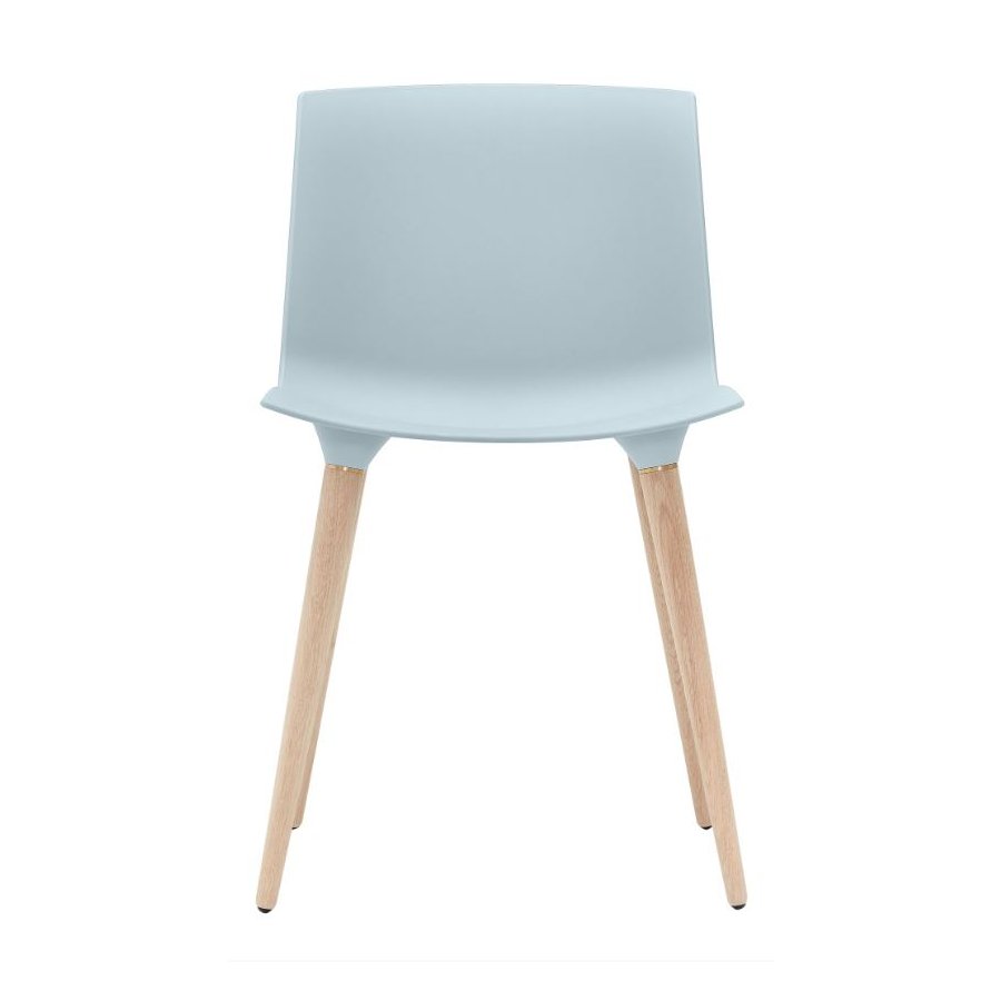 Andersen Furniture Stol TAC Mat lys bl plast sde, Eg sbe ben