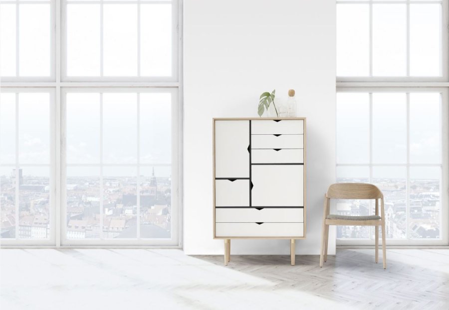 Andersen Furniture S5 skab Hvide fronter, Eg sbe krop