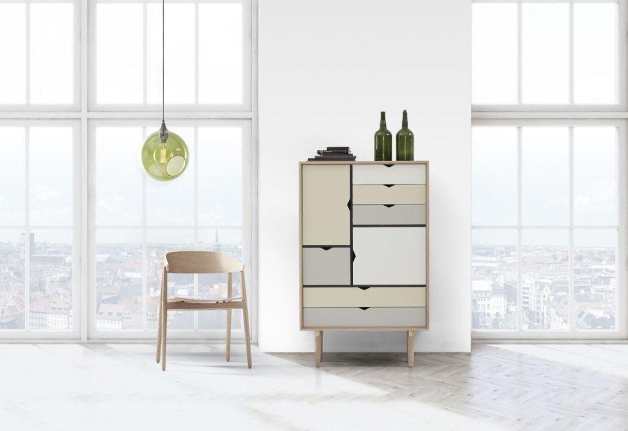 Andersen Furniture S5 skab Farvede fronter, Eg sbe krop