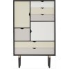 Andersen Furniture S5 skab Farvede fronter, Sort krop
