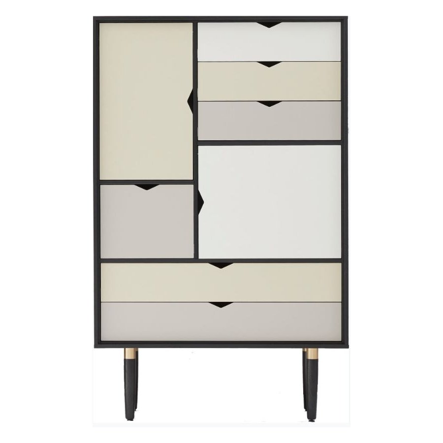 Andersen Furniture S5 skab Farvede fronter, Sort krop