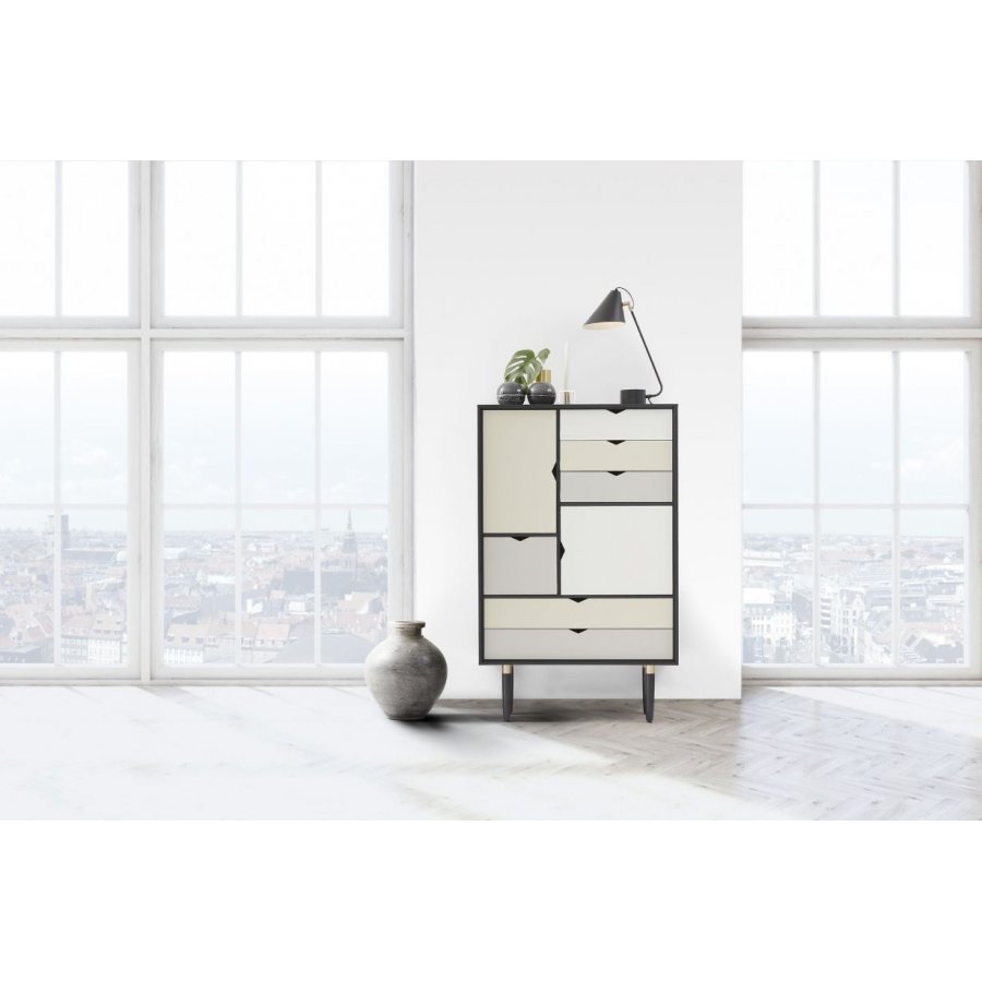 Andersen Furniture S5 skab Farvede fronter, Sort krop