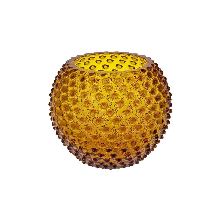 Anna von Lipa Hobnail Globe Vase 18 cm, Amber