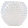Anna von Lipa Opaline Hobnail Globe Vase H18 cm, Creamy White