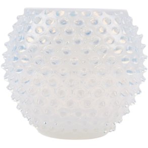 Anna von Lipa Opaline Hobnail Globe Vase H18 cm, Creamy White