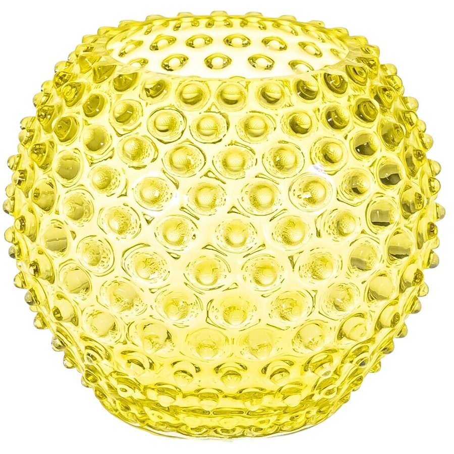 Anna von Lipa Hobnail Globe Vase 18 cm, Zitrone