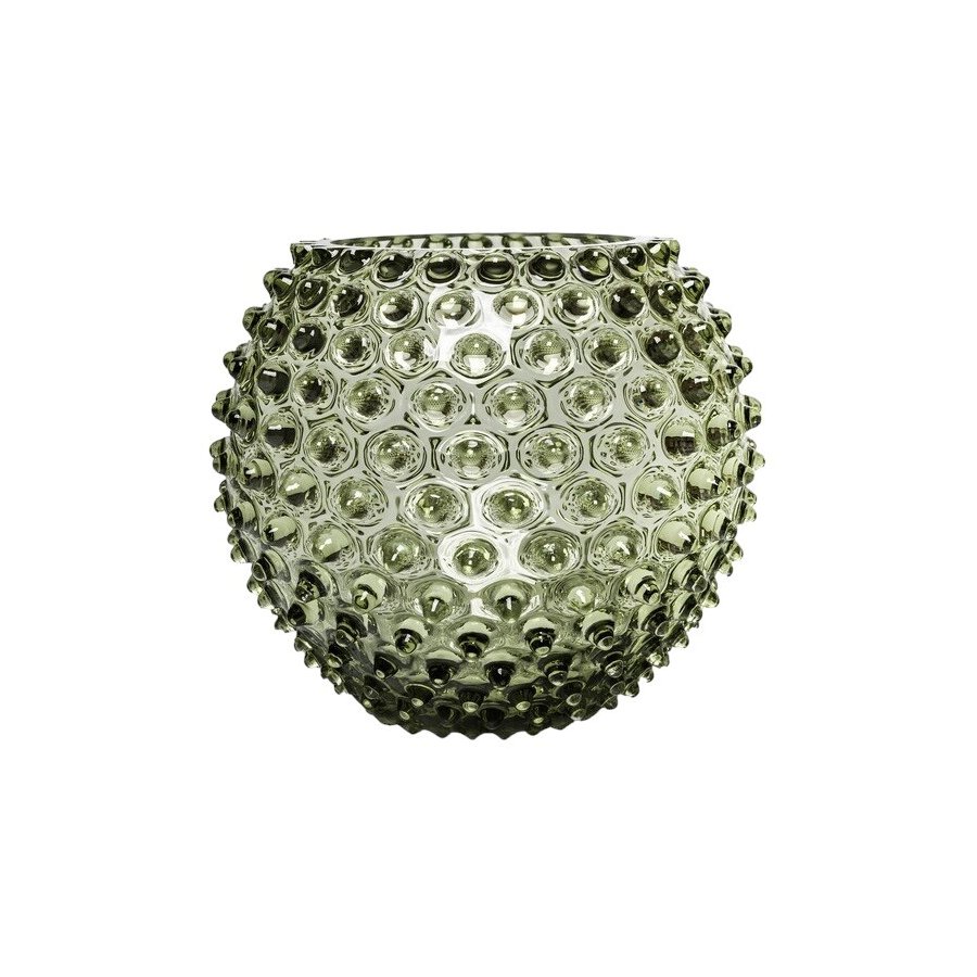 Anna von Lipa Hobnail Globe Vase 18 cm, Olivegreen