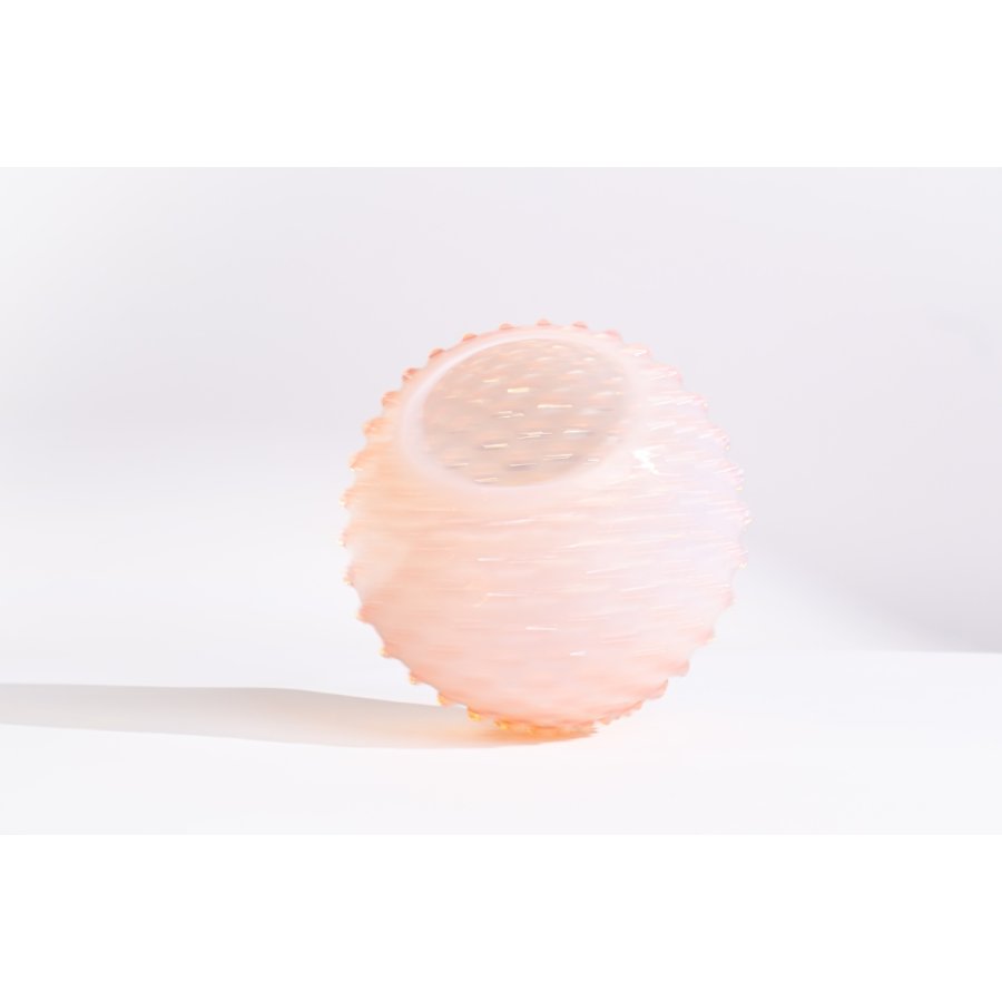 Anna von Lipa Opaline Hobnail Globe Vase H18 cm, Soft Rosa