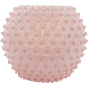 Anna von Lipa Opaline Hobnail Globe Vase H18 cm, Soft Rosa