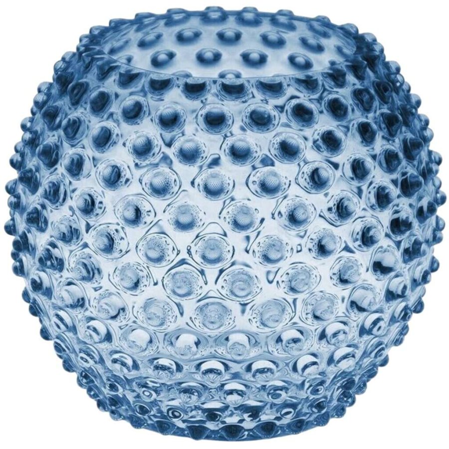 Anna von Lipa Hobnail Globe Vase 18 cm, Blue Smoke