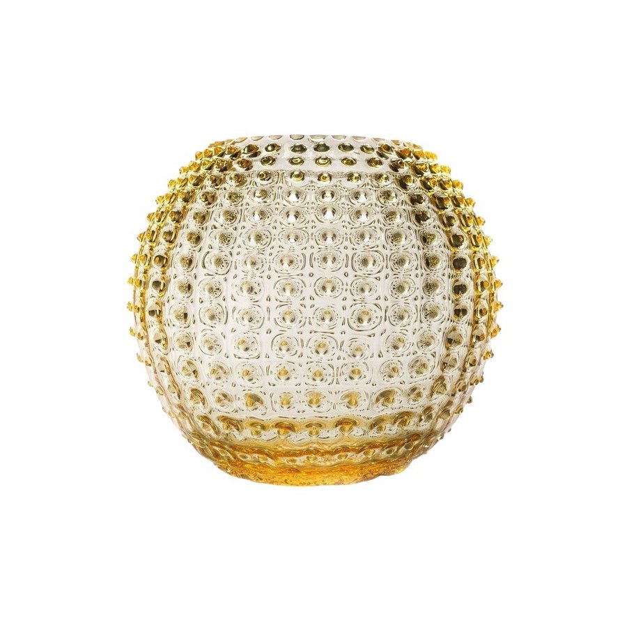 Anna von Lipa Hobnail Globe Vase 24 cm, Citron