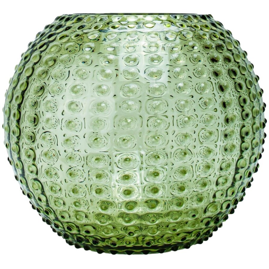 Anna von Lipa Hobnail Globe Vase 24 cm, Olivegreen