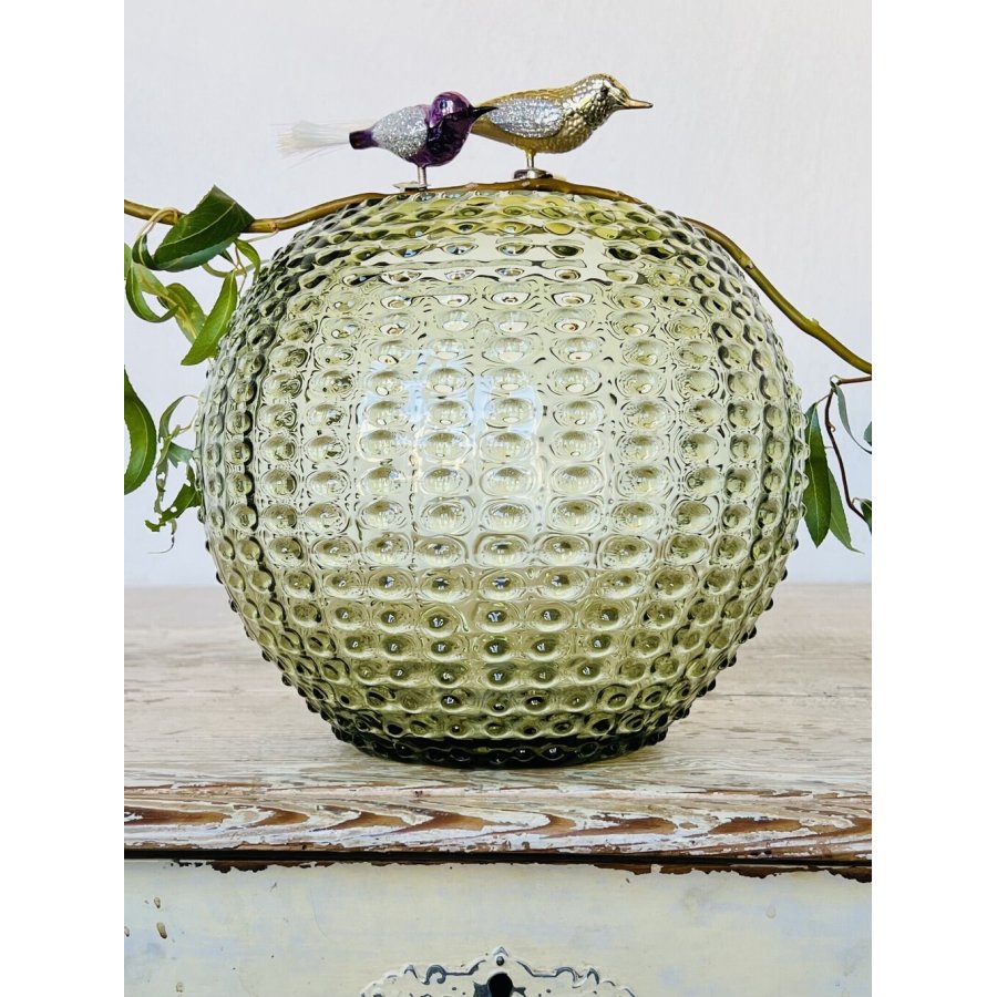 Anna von Lipa Hobnail Globe Vase 24 cm, Olivegreen