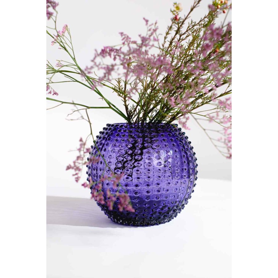 Anna von Lipa Hobnail Globe Vase H24 cm, Indigo
