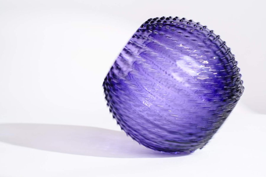 Anna von Lipa Hobnail Globe Vase H24 cm, Indigo