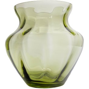 Anna von Lipa Dahlia Vase H22 cm, Olive Green