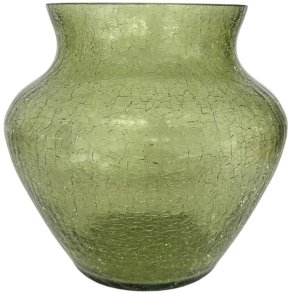 Anna von Lipa Frosty Dahlia Vase H21,8 cm, Olivgrün