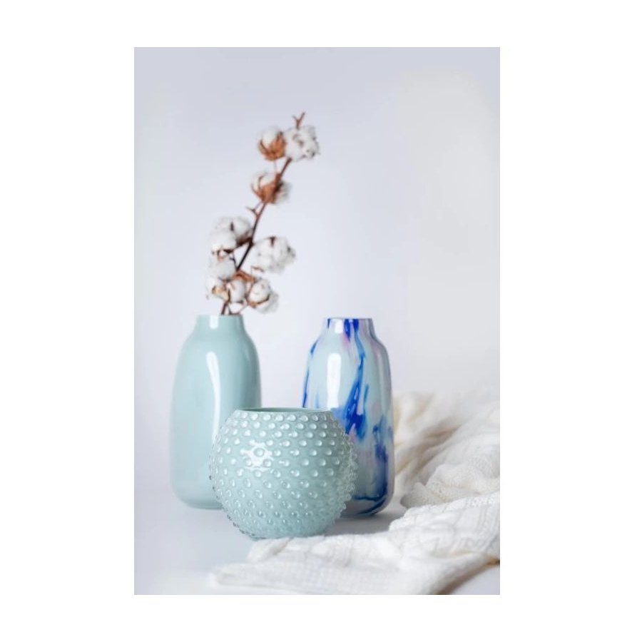 Anna von Lipa Meadows Vase H26 cm, Scandi Mint/Blue Rose