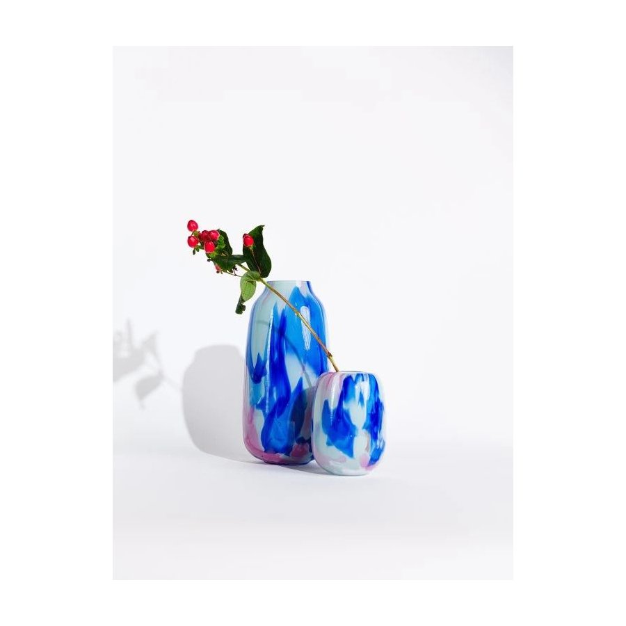 Anna von Lipa Meadows Vase H26 cm, Scandi Mint/Blue Rose