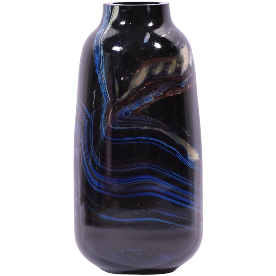 Anna von Lipa Volcano Vase H26 cm, Blue Agate