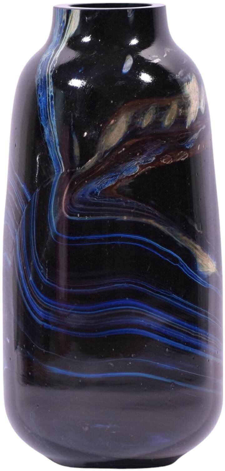 Anna von Lipa Volcano Vase H26 cm, Blue Agate