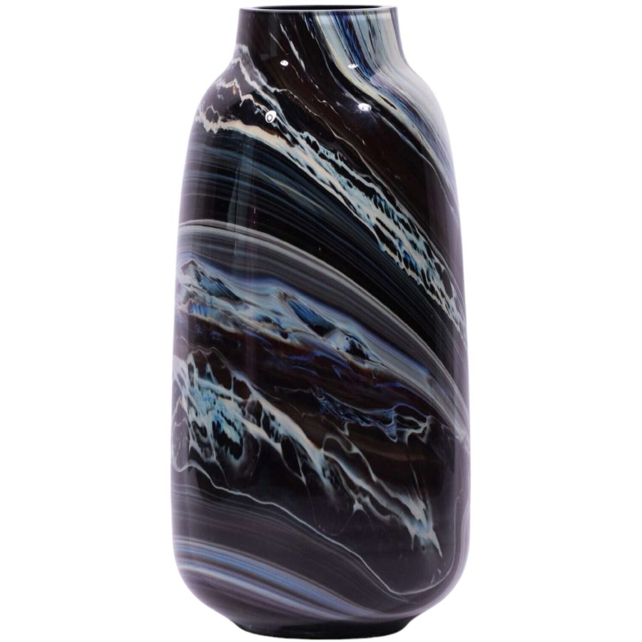 Anna von Lipa Volcano Vase H26 cm, Blue Agate