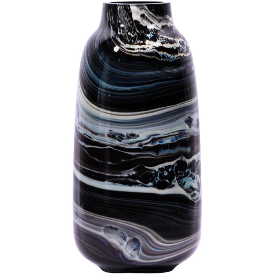 Anna von Lipa Volcano Vase H26 cm, Blue Agate