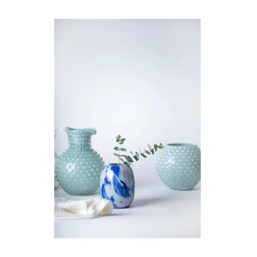 Anna von Lipa Meadows Vase H13,5 cm, Scandi Mint/Blue Rose