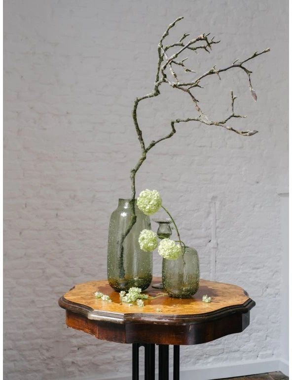 Anna von Lipa Frosty Vase H13,5 cm, Olivegreen