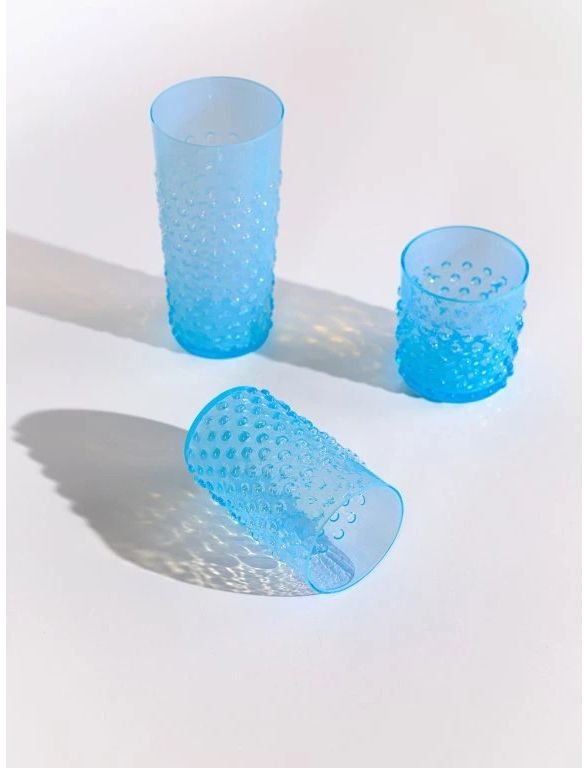 Anna von Lipa Opaline Hobnail Trinkglas 250 ml, Pastel Blue