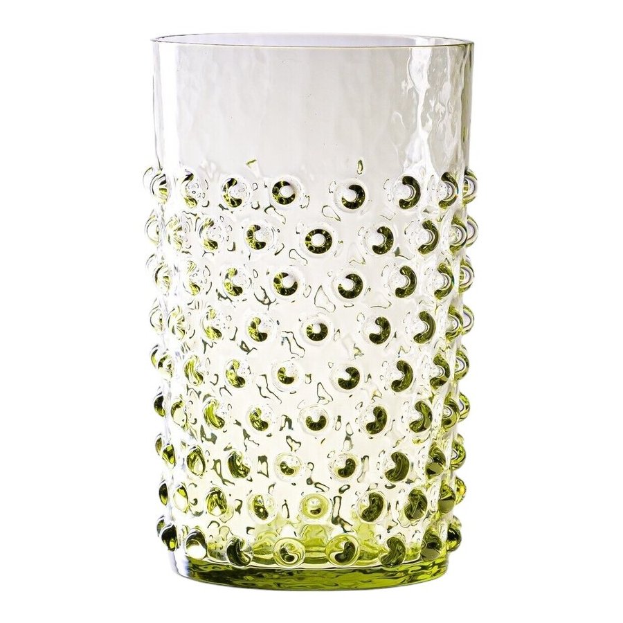 Anna von Lipa Hobnail Trinkglas 20 cl, Olive Green