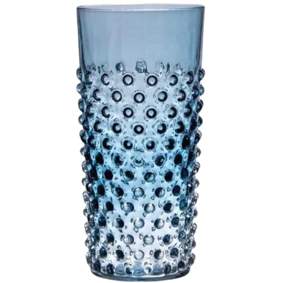 Anna von Lipa Hobnail Long Drink Drikkeglas 45 cl, Blue Smoke