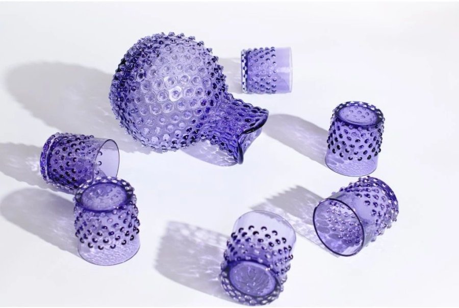 Anna von Lipa Hobnail Trinkglas 150 ml, Indigo