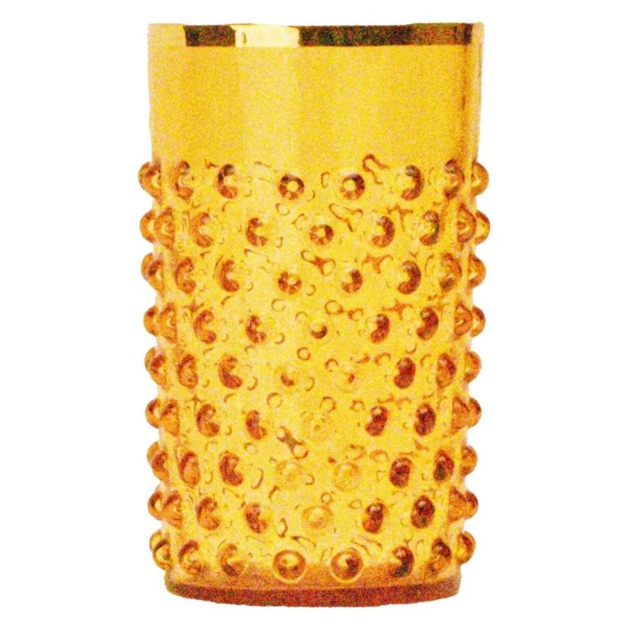 Anna von Lipa Hobnail Trinkglas 20 cl, Amber/Gold