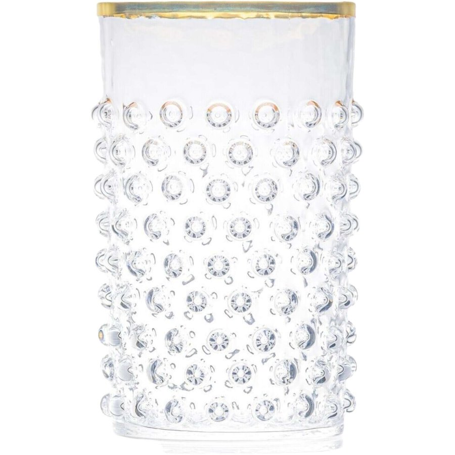 Anna von Lipa Hobnail Trinkglas 20 cl, Crystal/Gold