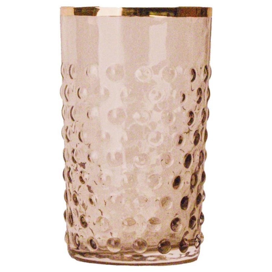 Anna von Lipa Hobnail Trinkglas 20 cl, Cashmere/Gold