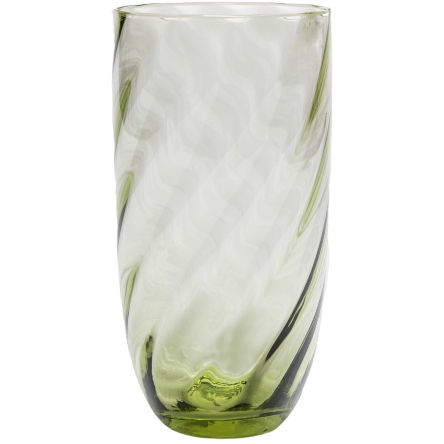 Anna von Lipa Swirl Long Drink Trinkglas 45 cl, Olive Green