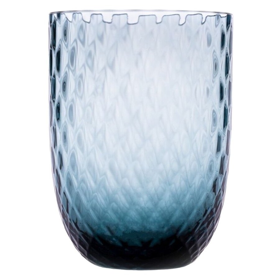 Anna von Lipa Harlequin Tumbler Trinkglas 25 cl, Blue Smoke