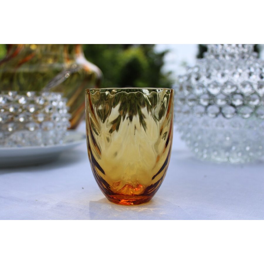 Anna von Lipa Wave Tumbler Trinkglas 25 cl, Amber